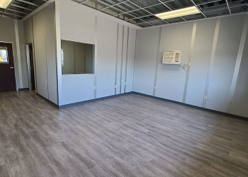 interior of modular office interior in-plant office allied modular partitions