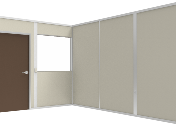 Off white modular wall panels.