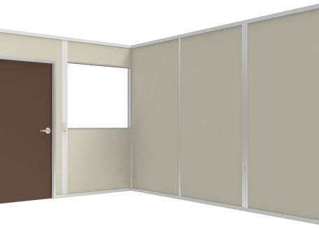 Off white modular wall panels.