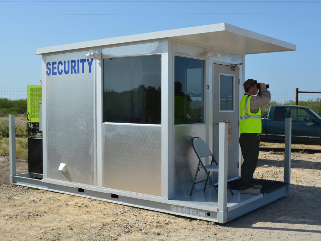 An operational security booth.