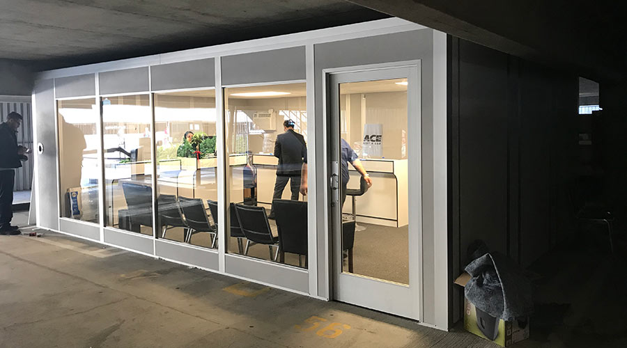 Parking Attendant Booths full glass walls
