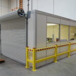 inplant modular construction office with roll up door