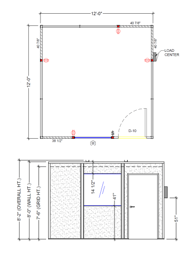 12x12 Oak Door modular office by allied modular