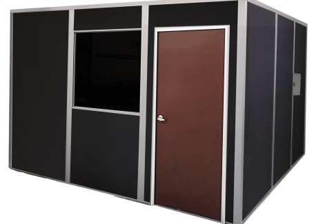 12x12 black modular office by allied modular