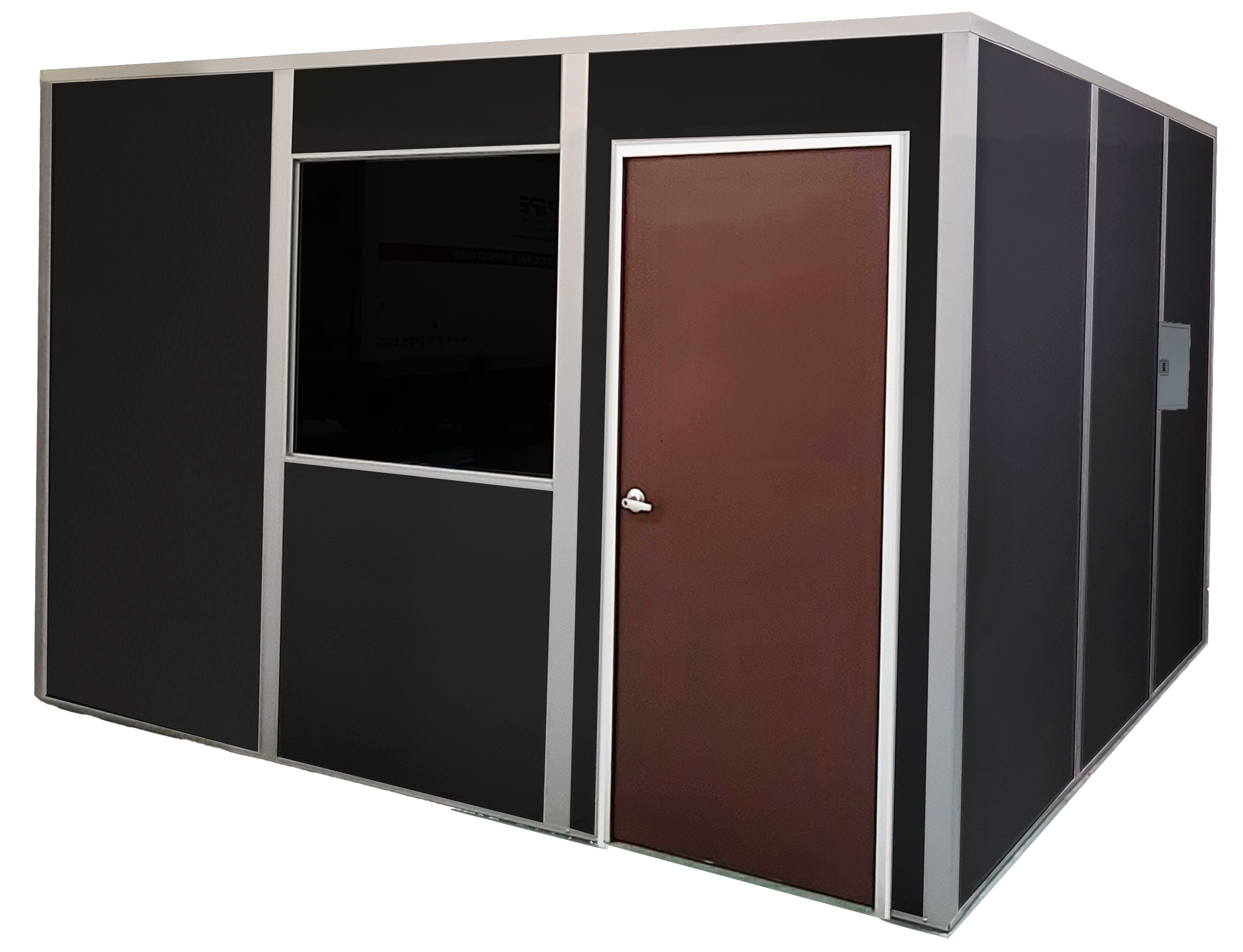 12x12 black modular office by allied modular