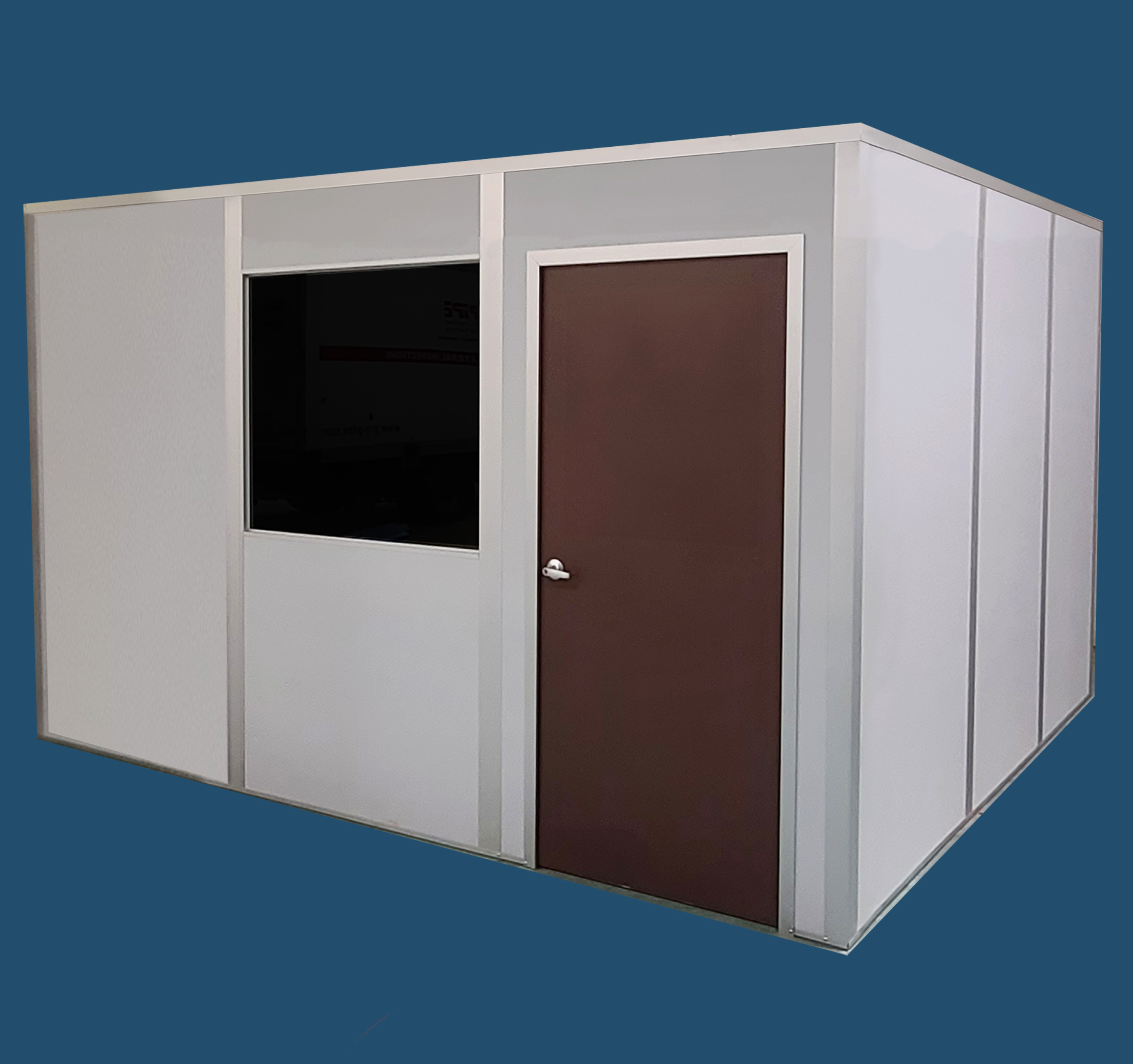 12x12 gray oak door modular office by allied modular