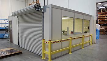 Warehouse Offices by Allied Modular with roll up door