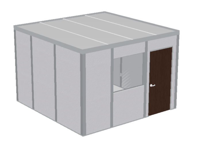12 x 12 x 8 Gray Modular Office 3D 12x12 modular buildings for quick and efficient use by Allied Modular.