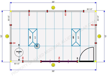 12x20 blue print Allied Modular quick ship Quick ship buildings for fast and efficient solutions.