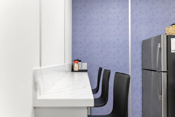 Inside a modular kitchen with a sandwich panel system.