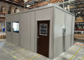 A modular office within a warehouse by allied modular inplant modular warehouse buildings