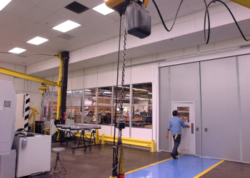 Tall Wall Machine Enclosure by Allied Modular - Modular Building systems - partition walls - warehouse separation walls