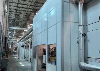 Tall Wall Machine Enclosure by Allied Modular - Modular Building systems - partition walls - warehouse separation walls