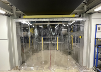 Machine enclosure rooms by Allied Modular - soft wall