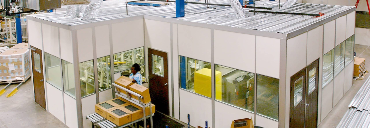 Machine Enclosures by Allied Modular modular partition walls inplant modular offices buildings