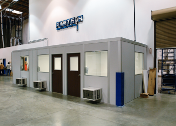 A modular office within a warehouse by allied modular inplant modular warehouse buildings Allied Modular multi inplant warehouse office