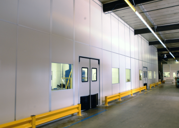 Tall Wall Machine Enclosure by Allied Modular - Modular Building systems - partition walls - warehouse separation walls