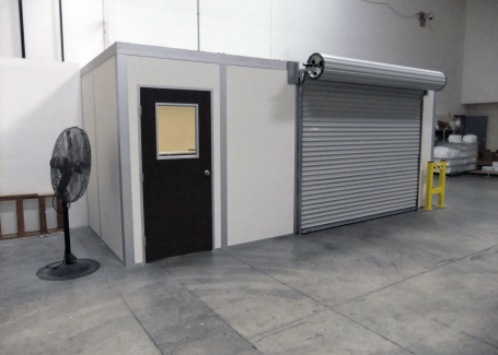 Tall Wall Machine Enclosure by Allied Modular - Modular Building systems - partition walls - warehouse separation walls modular Offices