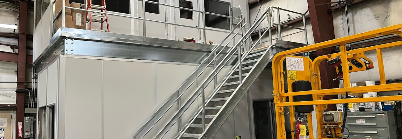 Industrial Mezzanine Office Space by Allied Modular modular buildings vision towers catwalks and mezzanines