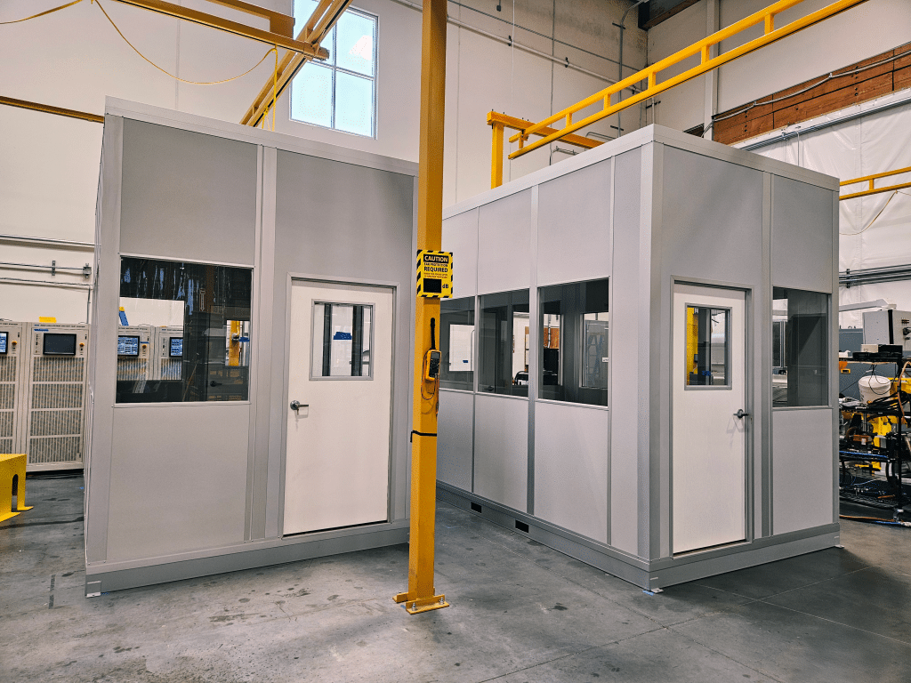 Two buildings on skids by allied modular movable inplant offices