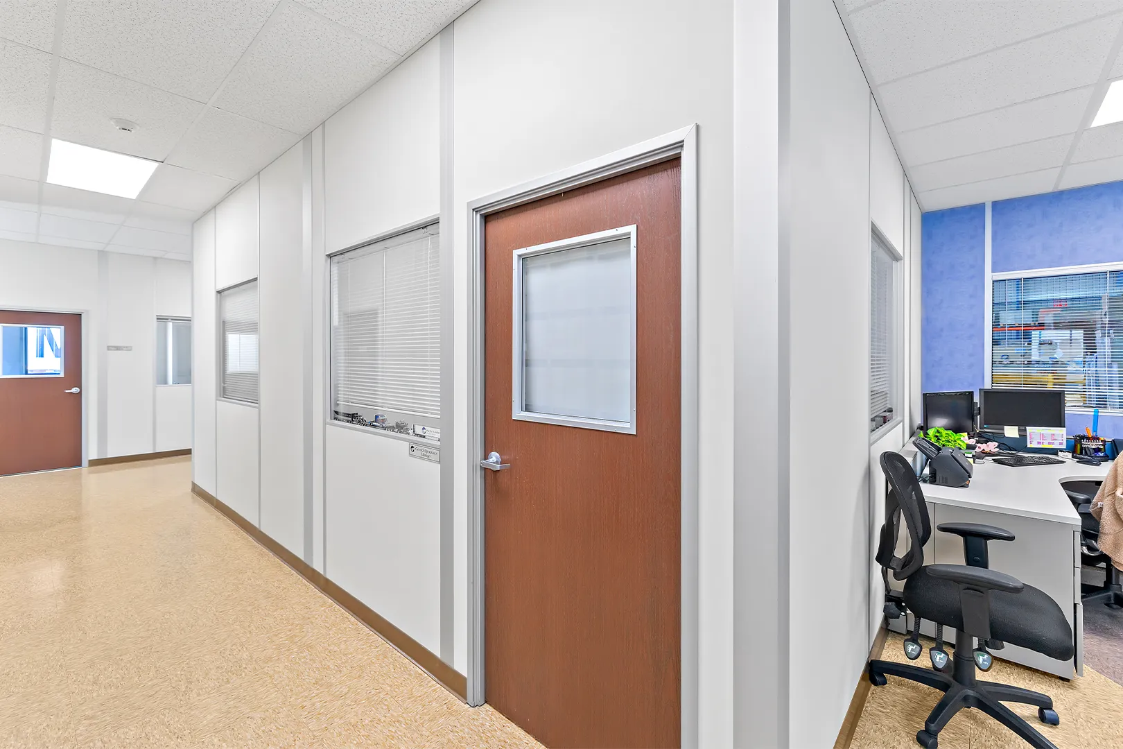 Modwalls partition wall in an occupied facility
