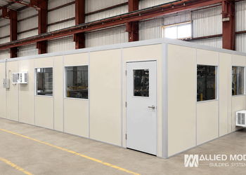 warehouse modular office with HVAC installed by Allied Modular